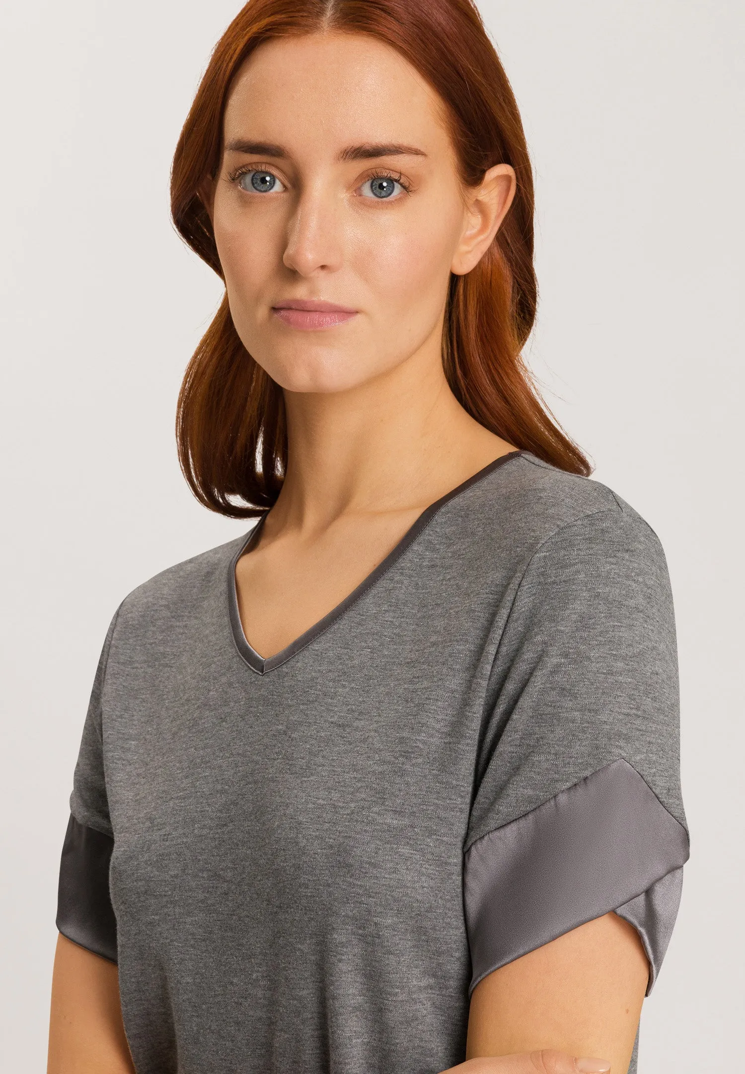 Virginia TENCEL™ and Cotton Nightgown | Stone Melange 74874-1119