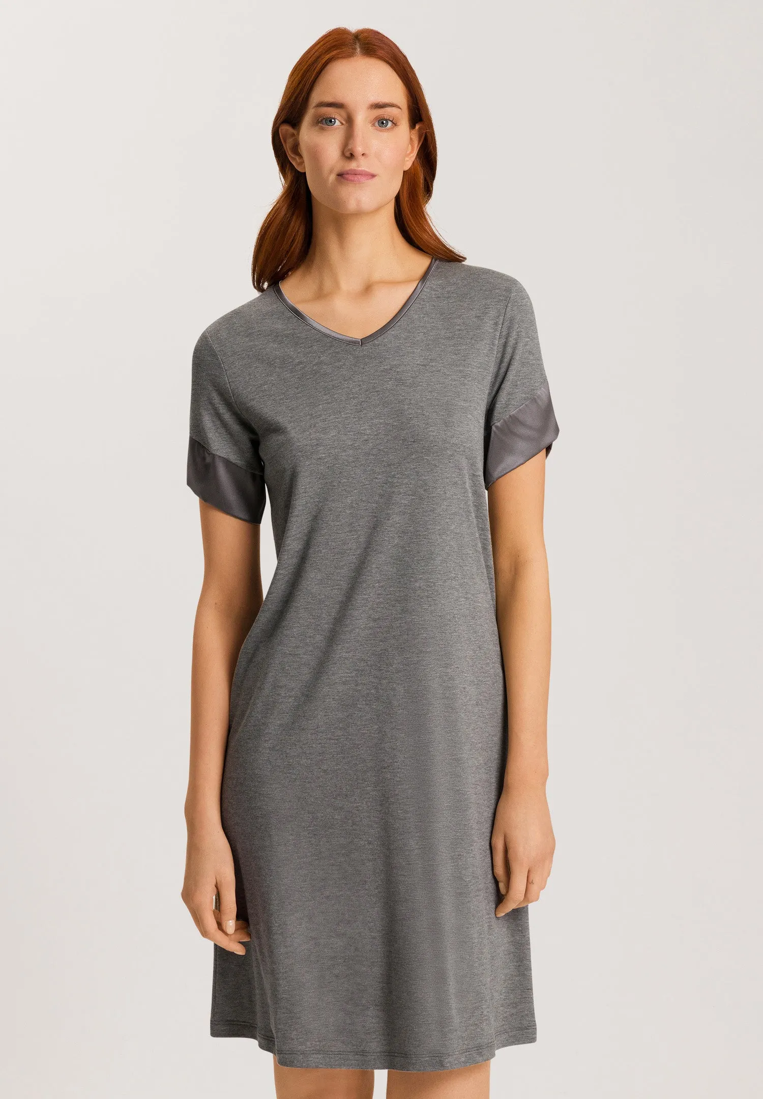 Virginia TENCEL™ and Cotton Nightgown | Stone Melange 74874-1119