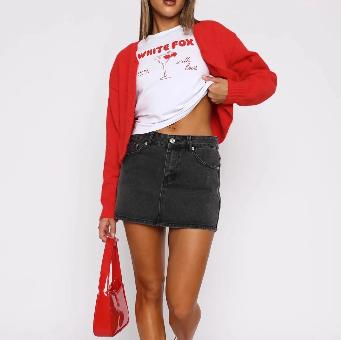 Women Y2k Denim Mini Skirt Sexy Bodycon Short Jean Skirt Low Rise Cargo Skirts with Pockets Vintage Streetwear