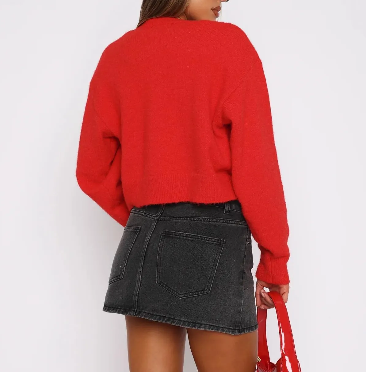 Women Y2k Denim Mini Skirt Sexy Bodycon Short Jean Skirt Low Rise Cargo Skirts with Pockets Vintage Streetwear