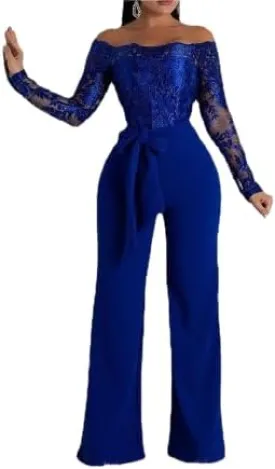 Women's Fall Floral Mesh Square Neck Wrap Dress Sexy Lace Doubly Slit Pencil Dress Tie Waist 3/4 Sleeves Sheath