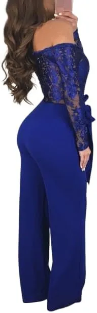 Women's Fall Floral Mesh Square Neck Wrap Dress Sexy Lace Doubly Slit Pencil Dress Tie Waist 3/4 Sleeves Sheath