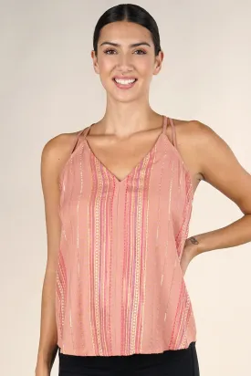 Yarn Dye Double Spaghetti Strap Racerback Top